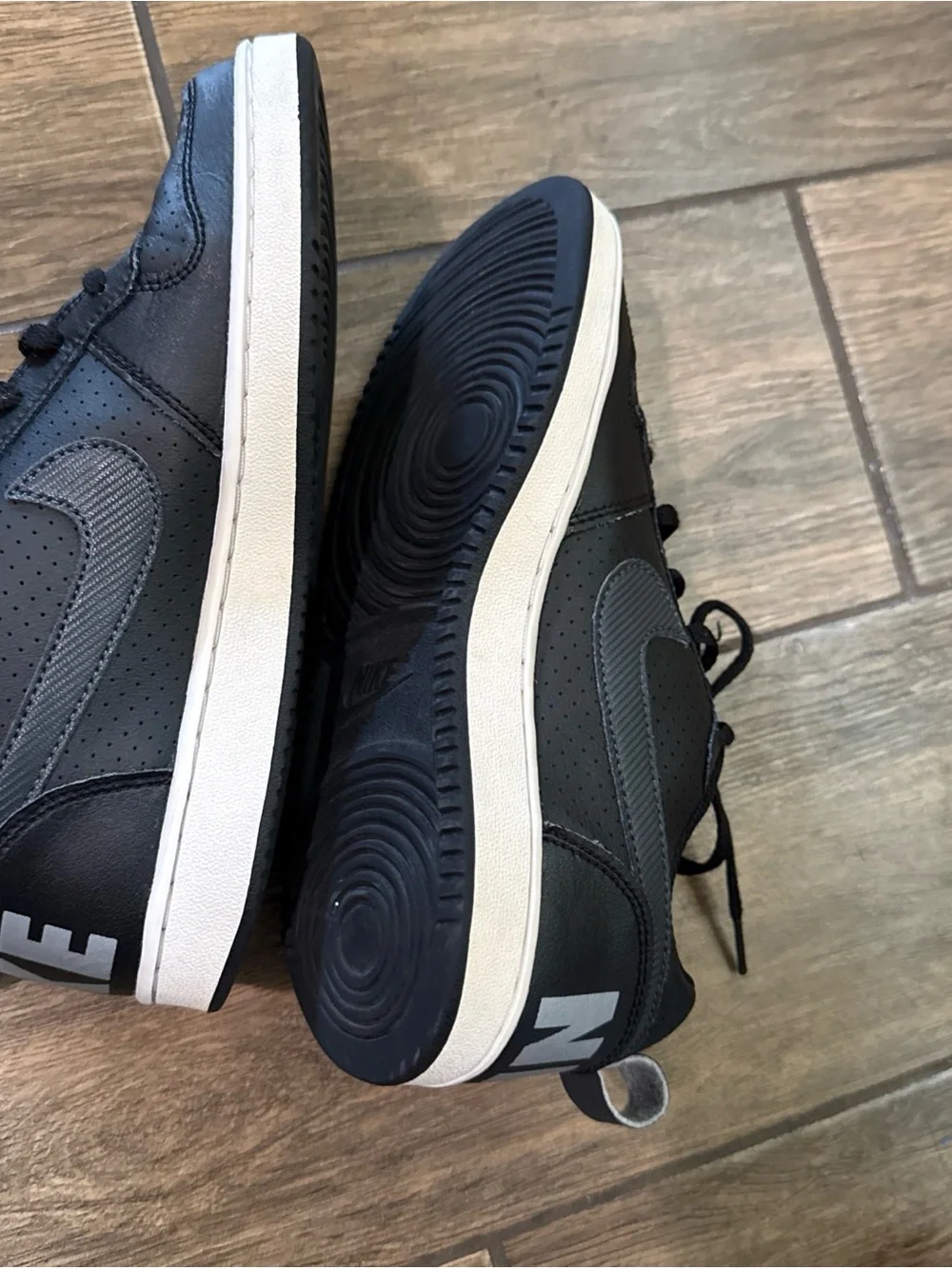 Nike Big Kids Court Borough Low EP Casual Sneakers Shoes Black Size 5Y